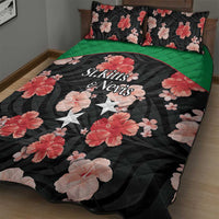 Saint Kitts and Nevis Cricket Quilt Bed Set 2025 Go Patriots Tropical Style - Wonder Print Shop