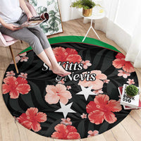 Saint Kitts and Nevis Cricket Round Carpet 2025 Go Patriots Tropical Style - Wonder Print Shop