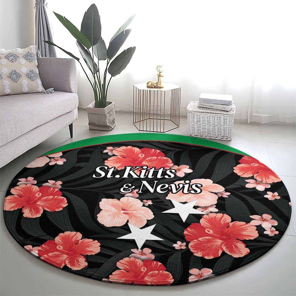 Saint Kitts and Nevis Cricket Round Carpet 2025 Go Patriots Tropical Style - Wonder Print Shop