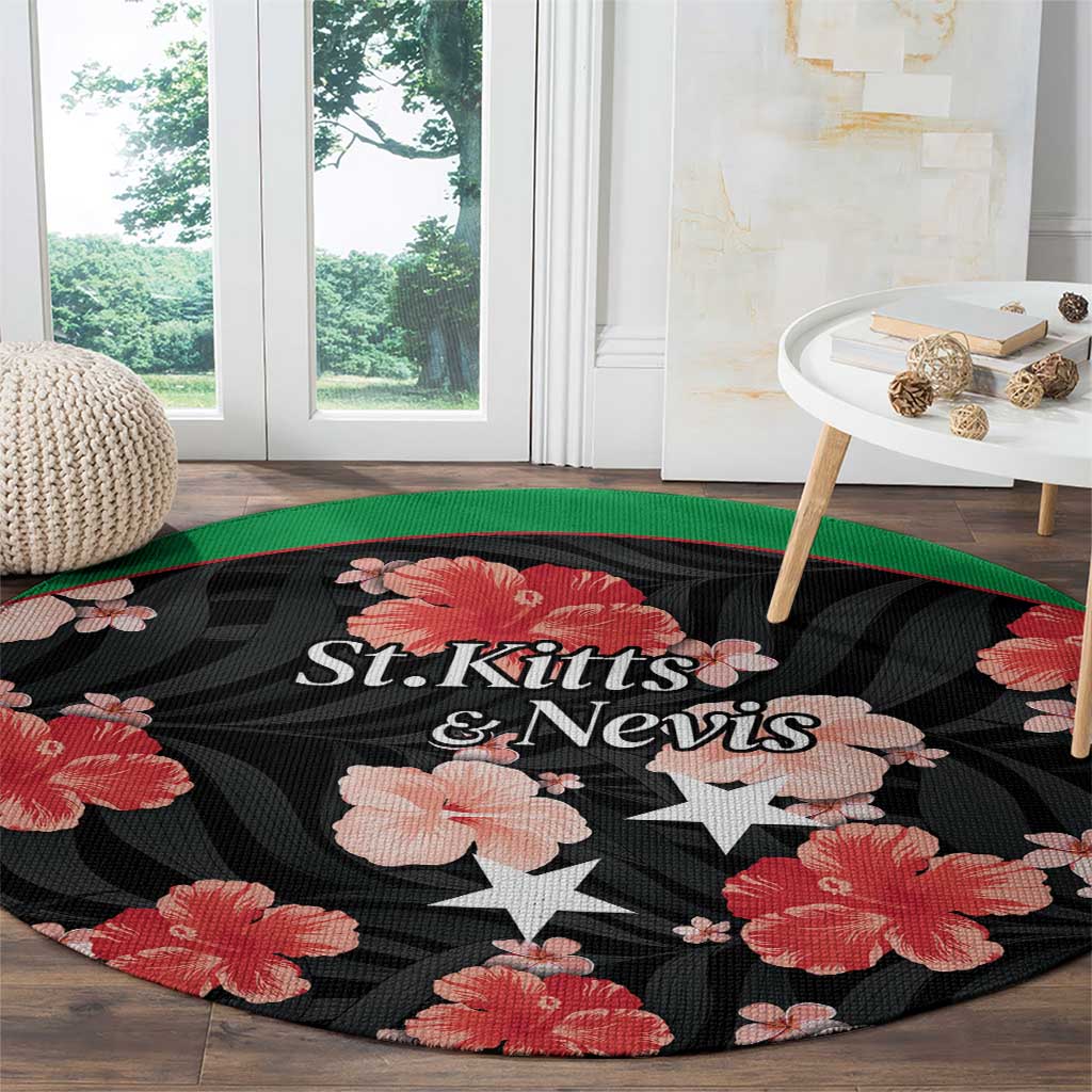 Saint Kitts and Nevis Cricket Round Carpet 2025 Go Patriots Tropical Style - Wonder Print Shop