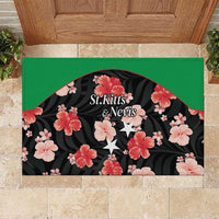 Saint Kitts and Nevis Cricket Rubber Doormat 2025 Go Patriots Tropical Style - Wonder Print Shop