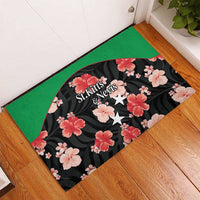 Saint Kitts and Nevis Cricket Rubber Doormat 2025 Go Patriots Tropical Style - Wonder Print Shop