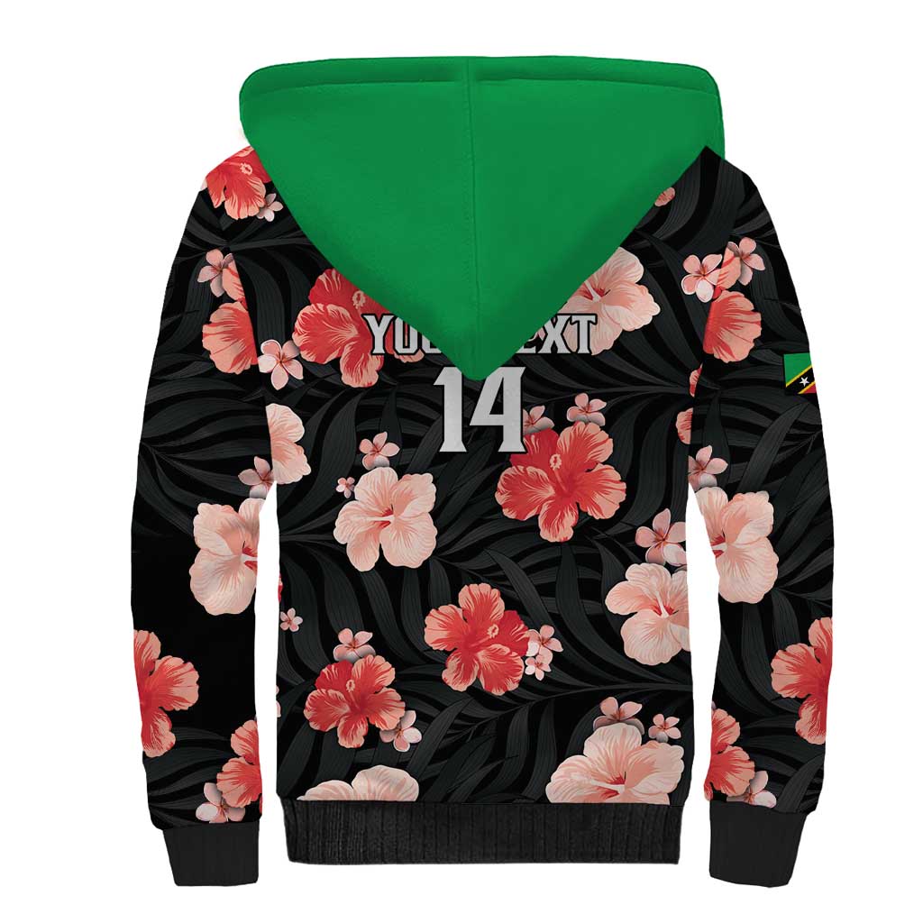 Custom Saint Kitts and Nevis Cricket Sherpa Hoodie 2025 Go Patriots Tropical Style - Wonder Print Shop