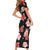 Custom Saint Kitts and Nevis Cricket Short Sleeve Bodycon Dress 2025 Go Patriots Tropical Style - Wonder Print Shop