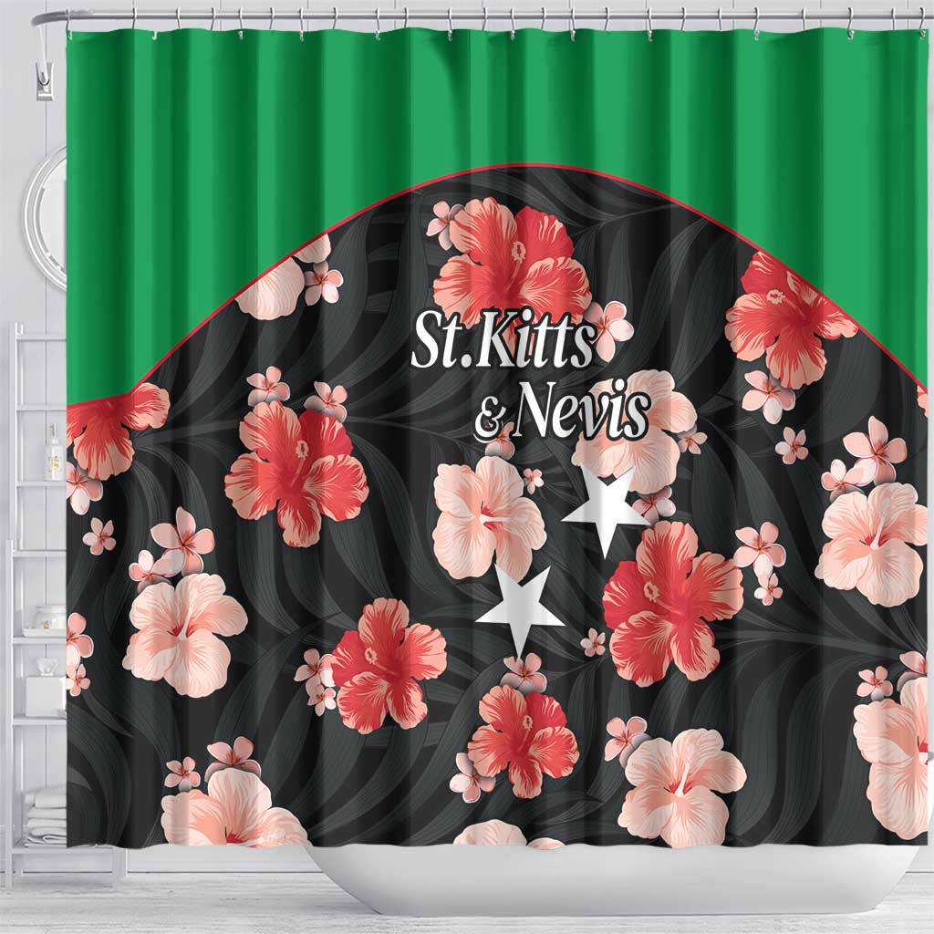 Saint Kitts and Nevis Cricket Shower Curtain 2025 Go Patriots Tropical Style - Wonder Print Shop