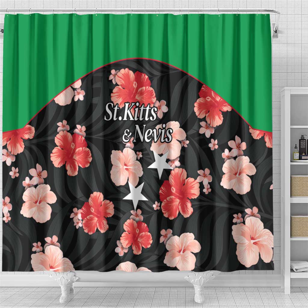Saint Kitts and Nevis Cricket Shower Curtain 2025 Go Patriots Tropical Style - Wonder Print Shop