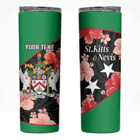 Custom Saint Kitts and Nevis Cricket Skinny Tumbler 2025 Go Patriots Tropical Style - Wonder Print Shop