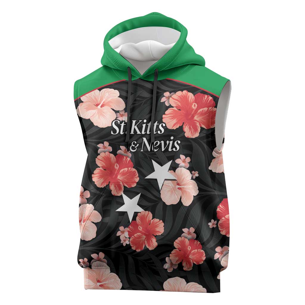 Custom Saint Kitts and Nevis Cricket Sleeveless Hoodie 2025 Go Patriots Tropical Style - Wonder Print Shop