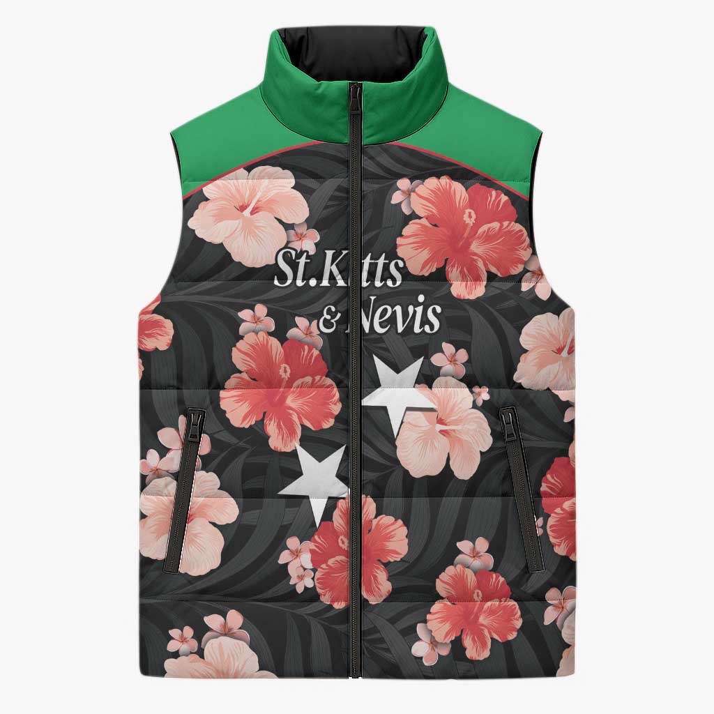Custom Saint Kitts and Nevis Cricket Sleeveless Puffer Jacket 2025 Go Patriots Tropical Style - Wonder Print Shop