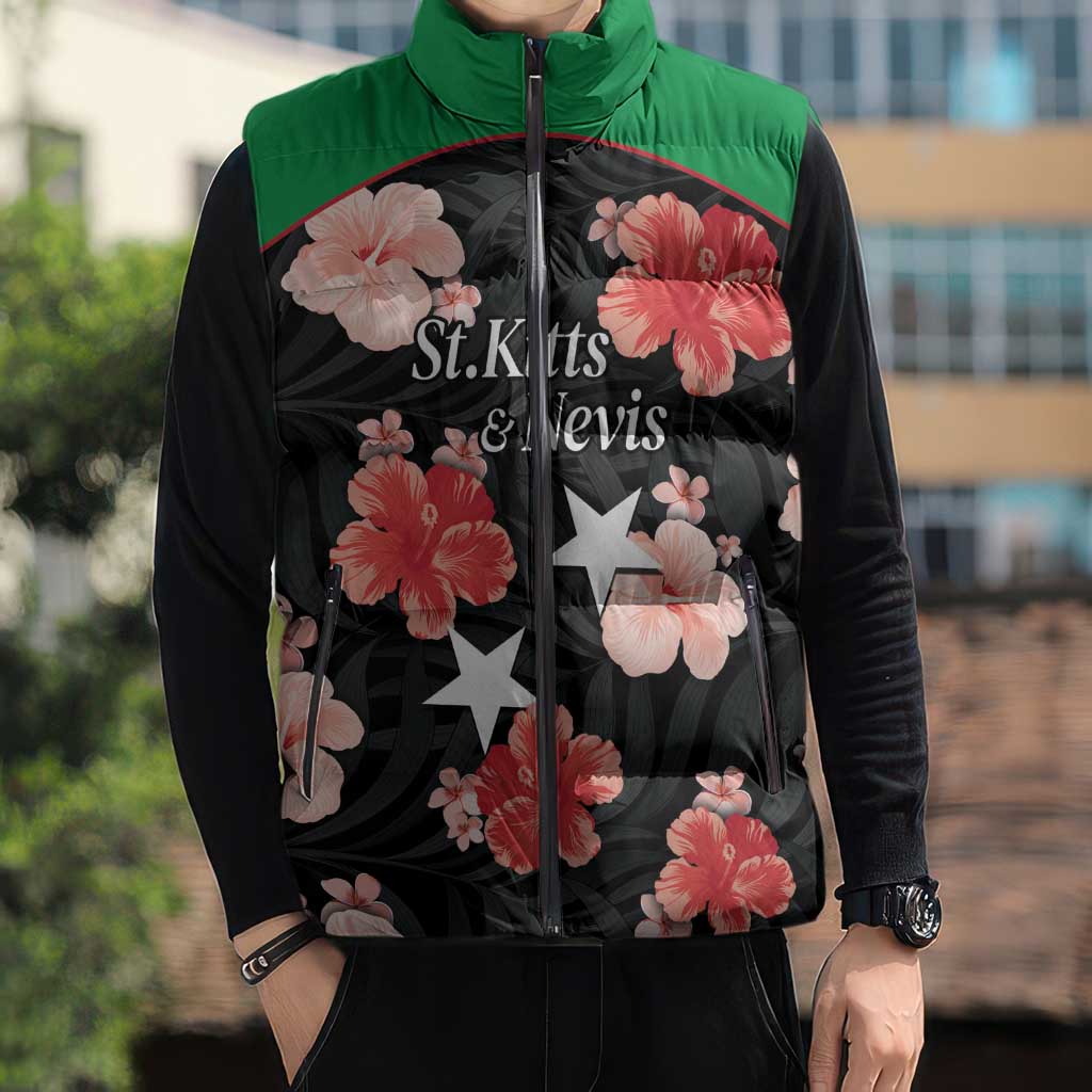Custom Saint Kitts and Nevis Cricket Sleeveless Puffer Jacket 2025 Go Patriots Tropical Style - Wonder Print Shop