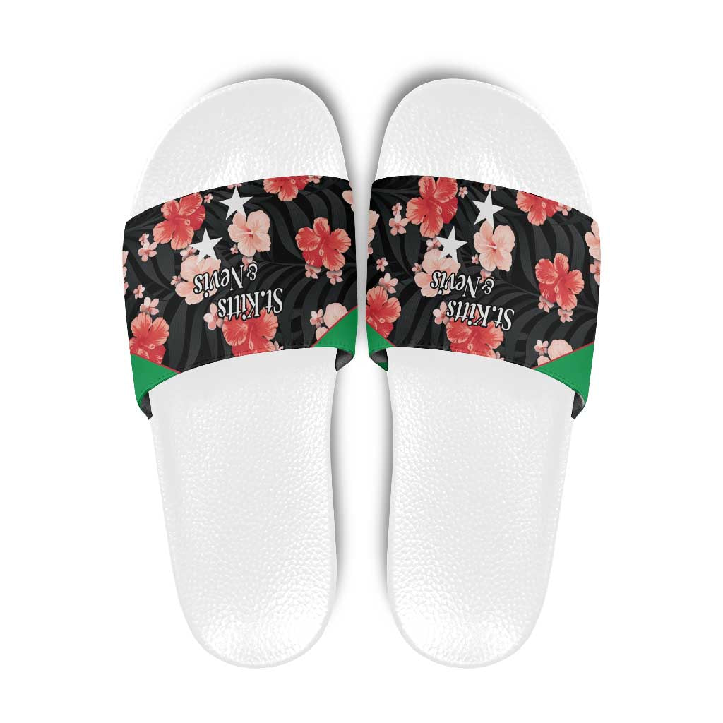 Saint Kitts and Nevis Cricket Slide Sandals 2025 Go Patriots Tropical Style - Wonder Print Shop