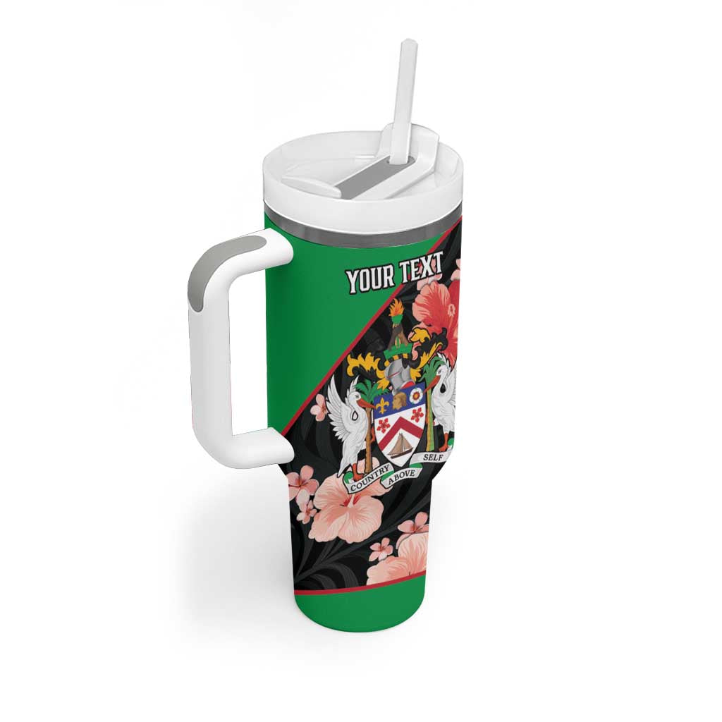 Custom Saint Kitts and Nevis Cricket Tumbler With Handle 2025 Go Patriots Tropical Style - Wonder Print Shop