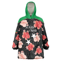 Custom Saint Kitts and Nevis Cricket Wearable Blanket Hoodie 2025 Go Patriots Tropical Style - Wonder Print Shop