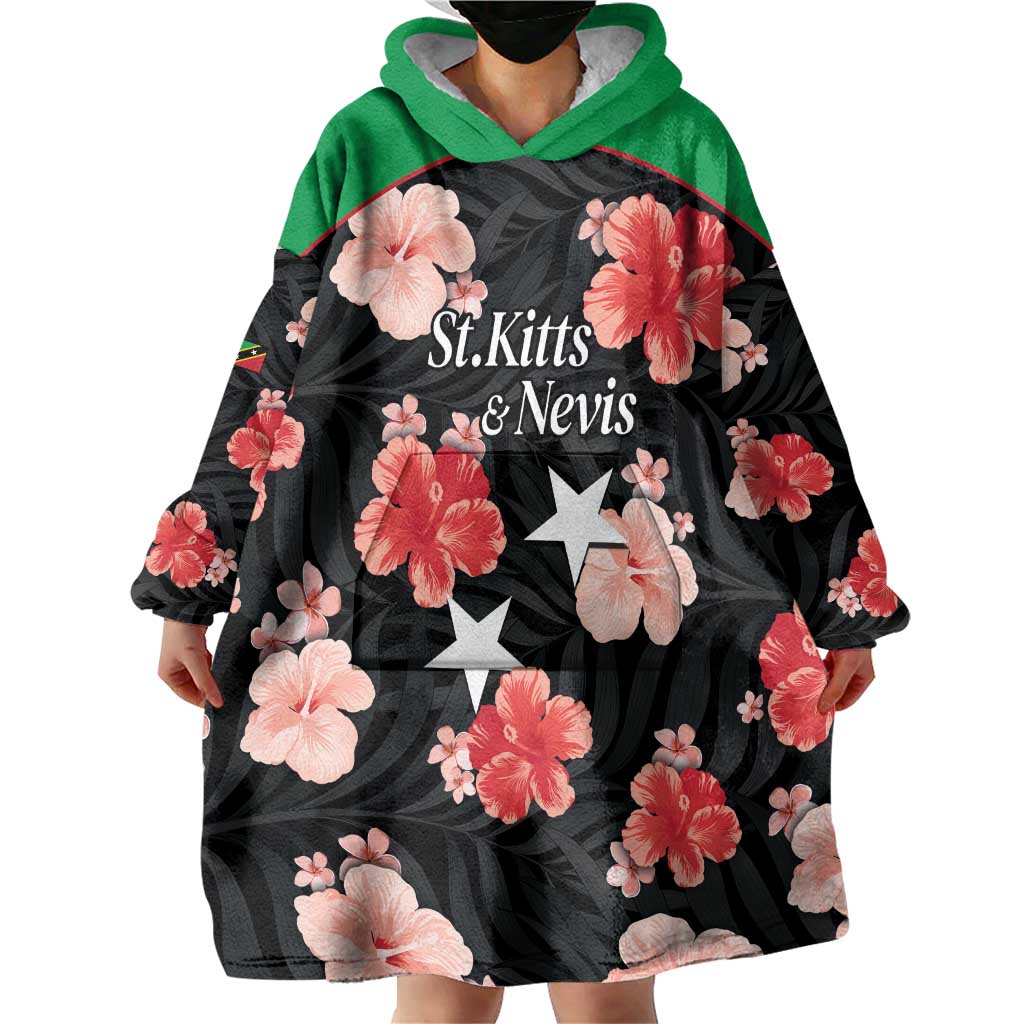Custom Saint Kitts and Nevis Cricket Wearable Blanket Hoodie 2025 Go Patriots Tropical Style - Wonder Print Shop