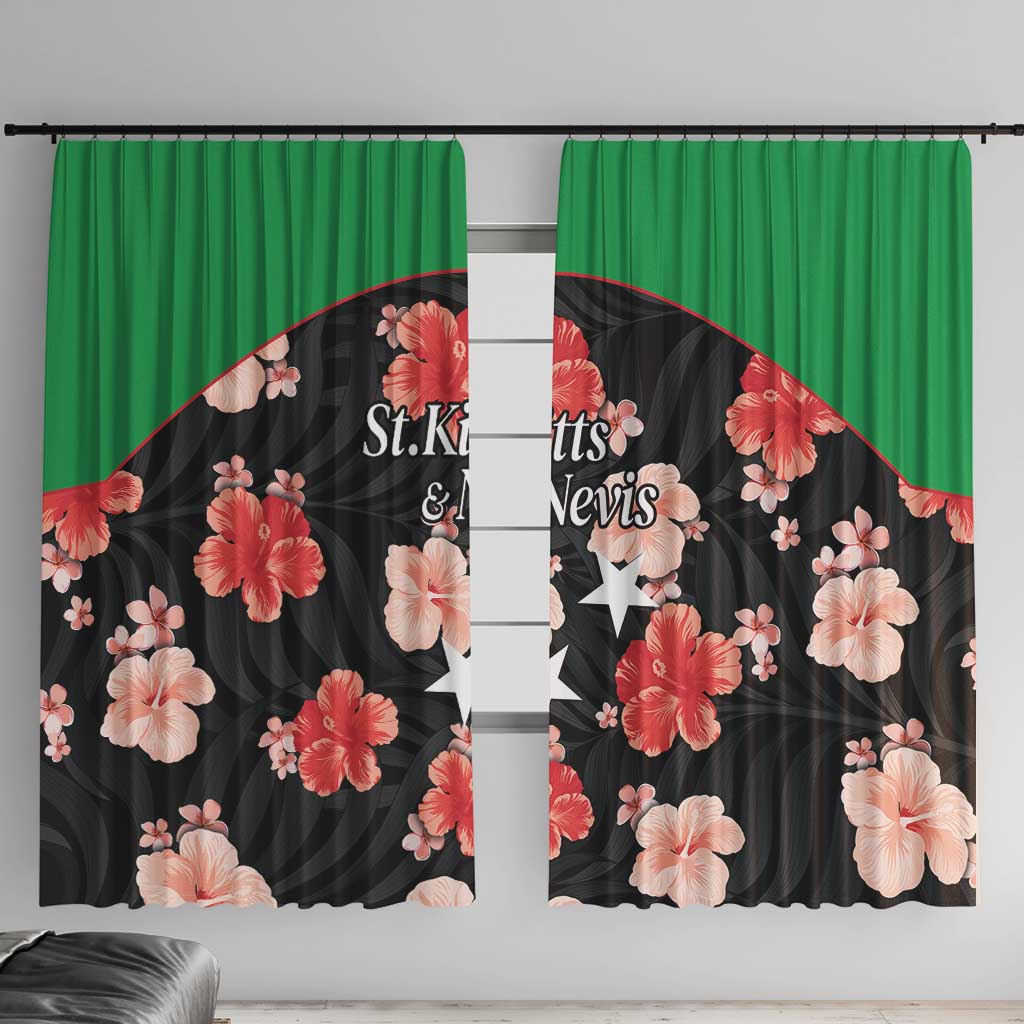 Saint Kitts and Nevis Cricket Window Curtain 2025 Go Patriots Tropical Style - Wonder Print Shop