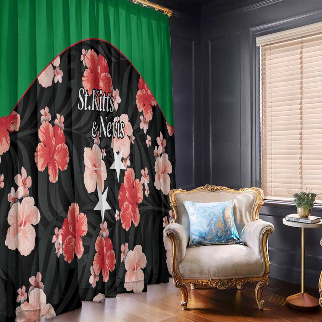 Saint Kitts and Nevis Cricket Window Curtain 2025 Go Patriots Tropical Style - Wonder Print Shop