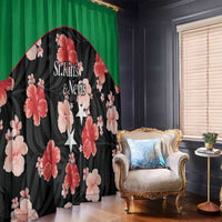 Saint Kitts and Nevis Cricket Window Curtain 2025 Go Patriots Tropical Style - Wonder Print Shop