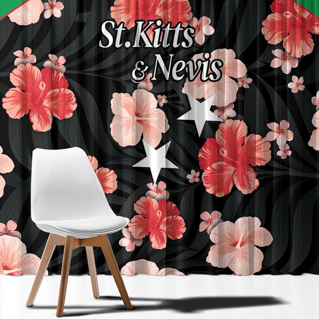 Saint Kitts and Nevis Cricket Window Curtain 2025 Go Patriots Tropical Style - Wonder Print Shop