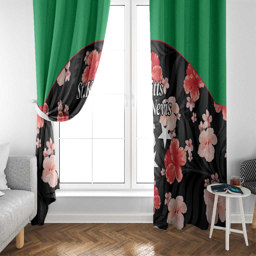 Saint Kitts and Nevis Cricket Window Curtain 2025 Go Patriots Tropical Style - Wonder Print Shop