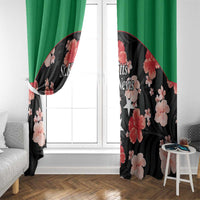 Saint Kitts and Nevis Cricket Window Curtain 2025 Go Patriots Tropical Style - Wonder Print Shop