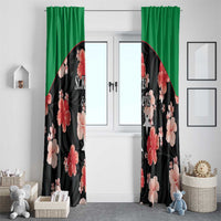 Saint Kitts and Nevis Cricket Window Curtain 2025 Go Patriots Tropical Style - Wonder Print Shop