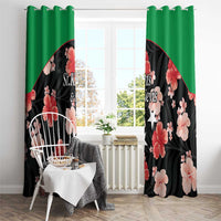 Saint Kitts and Nevis Cricket Window Curtain 2025 Go Patriots Tropical Style - Wonder Print Shop
