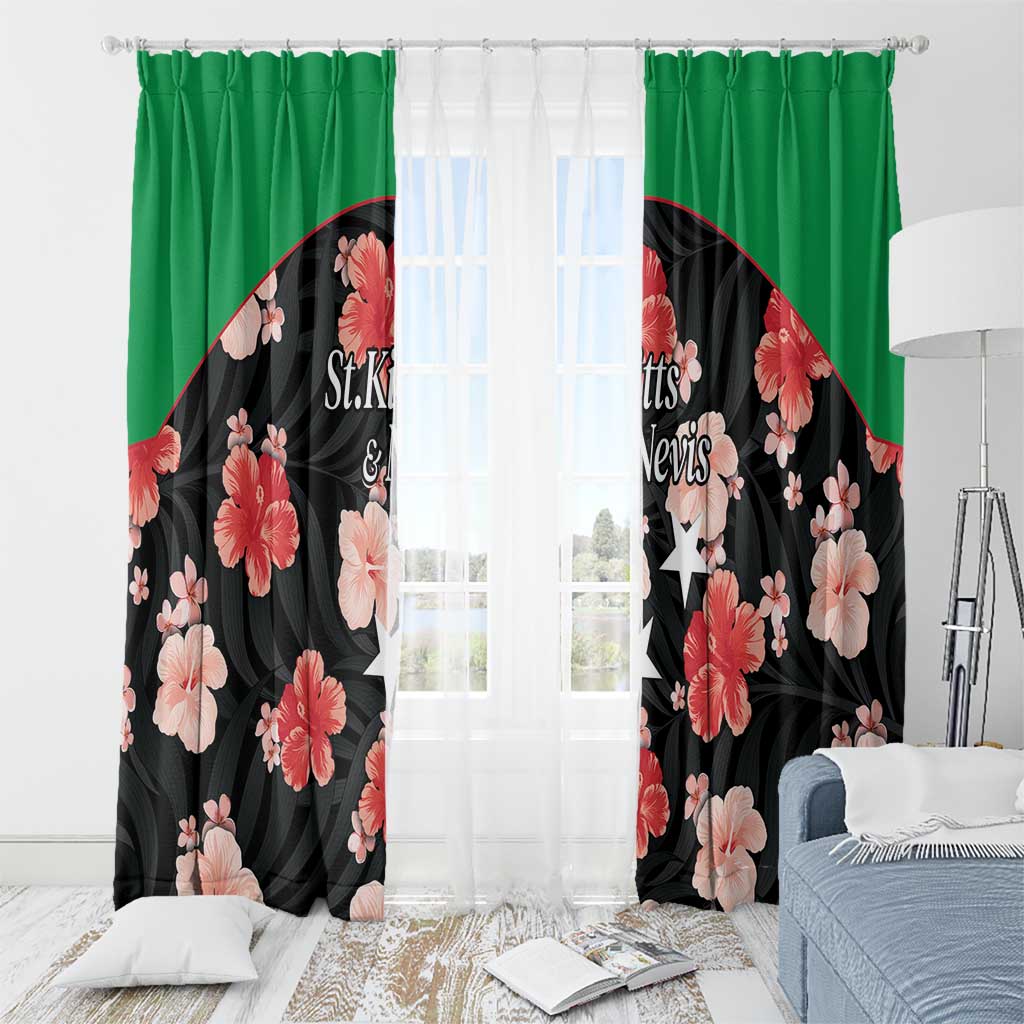 Saint Kitts and Nevis Cricket Window Curtain 2025 Go Patriots Tropical Style - Wonder Print Shop