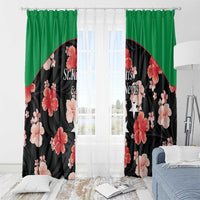 Saint Kitts and Nevis Cricket Window Curtain 2025 Go Patriots Tropical Style - Wonder Print Shop