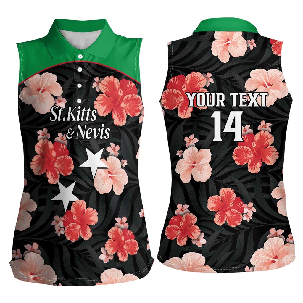 Custom Saint Kitts and Nevis Cricket Women Sleeveless Polo Shirt 2025 Go Patriots Tropical Style - Wonder Print Shop