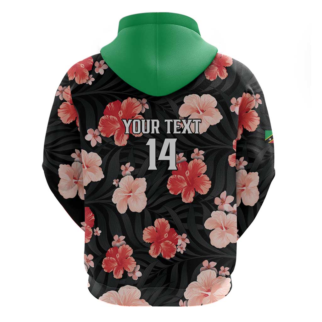 Custom Saint Kitts and Nevis Cricket Zip Hoodie 2025 Go Patriots Tropical Style - Wonder Print Shop