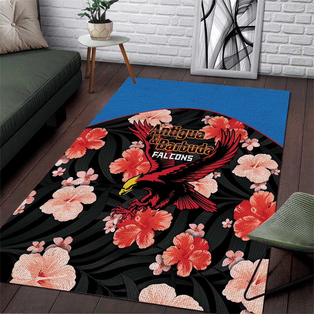 Antigua and Barbuda Cricket Area Rug 2025 Go Falcons Tropical Style - Wonder Print Shop