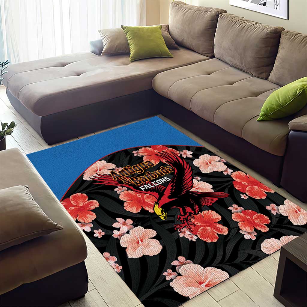 Antigua and Barbuda Cricket Area Rug 2025 Go Falcons Tropical Style - Wonder Print Shop