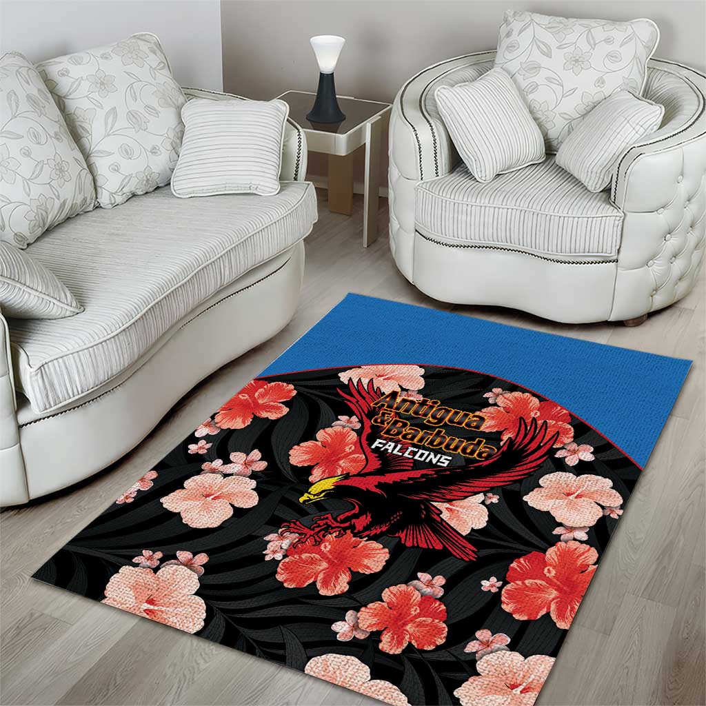 Antigua and Barbuda Cricket Area Rug 2025 Go Falcons Tropical Style - Wonder Print Shop
