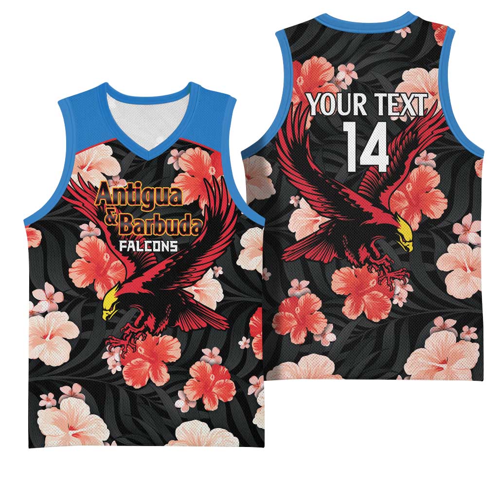 Custom Antigua and Barbuda Cricket Basketball Jersey 2025 Go Falcons Tropical Style - Wonder Print Shop