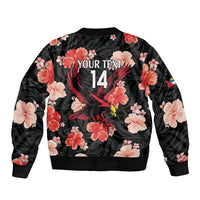 Custom Antigua and Barbuda Cricket Bomber Jacket 2025 Go Falcons Tropical Style - Wonder Print Shop