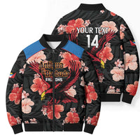 Custom Antigua and Barbuda Cricket Bomber Puffer Jacket 2025 Go Falcons Tropical Style - Wonder Print Shop