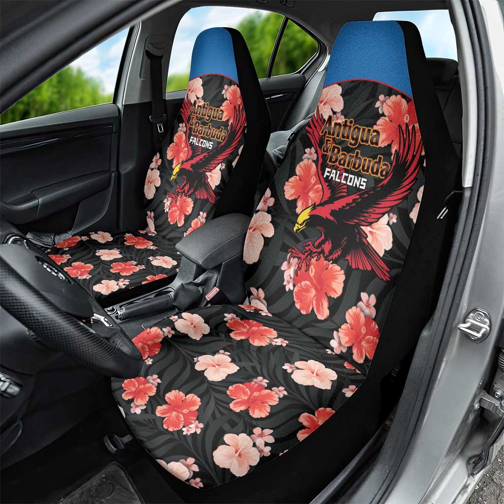 Antigua and Barbuda Cricket Car Seat Cover 2025 Go Falcons Tropical Style - Wonder Print Shop