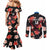 Custom Antigua and Barbuda Cricket Couples Matching Mermaid Dress and Long Sleeve Button Shirt 2025 Go Falcons Tropical Style - Wonder Print Shop