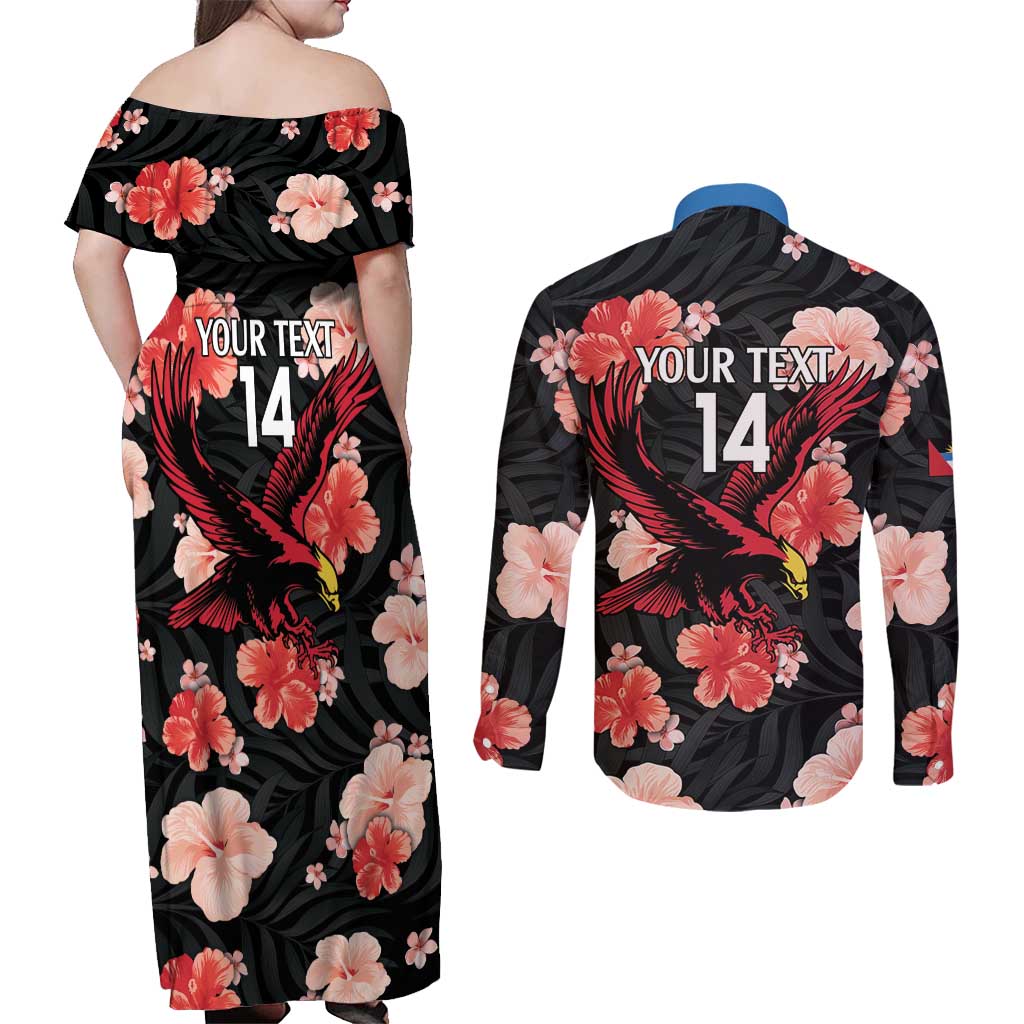 Custom Antigua and Barbuda Cricket Couples Matching Off Shoulder Maxi Dress and Long Sleeve Button Shirt 2025 Go Falcons Tropical Style - Wonder Print Shop
