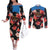 Custom Antigua and Barbuda Cricket Couples Matching Off The Shoulder Long Sleeve Dress and Long Sleeve Button Shirt 2025 Go Falcons Tropical Style - Wonder Print Shop
