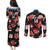 Custom Antigua and Barbuda Cricket Couples Matching Puletasi and Long Sleeve Button Shirt 2025 Go Falcons Tropical Style - Wonder Print Shop