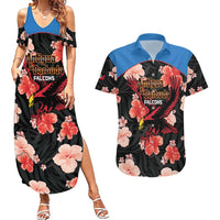 Custom Antigua and Barbuda Cricket Couples Matching Summer Maxi Dress and Hawaiian Shirt 2025 Go Falcons Tropical Style - Wonder Print Shop