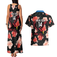 Custom Antigua and Barbuda Cricket Couples Matching Tank Maxi Dress and Hawaiian Shirt 2025 Go Falcons Tropical Style - Wonder Print Shop