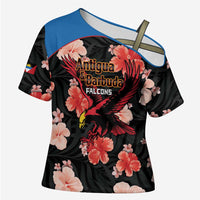 Custom Antigua and Barbuda Cricket Cross Shoulder Shirt 2025 Go Falcons Tropical Style - Wonder Print Shop