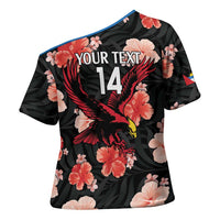 Custom Antigua and Barbuda Cricket Cross Shoulder Shirt 2025 Go Falcons Tropical Style - Wonder Print Shop