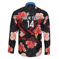 Custom Antigua and Barbuda Cricket Family Matching Long Sleeve Bodycon Dress and Hawaiian Shirt 2025 Go Falcons Tropical Style - Wonder Print Shop