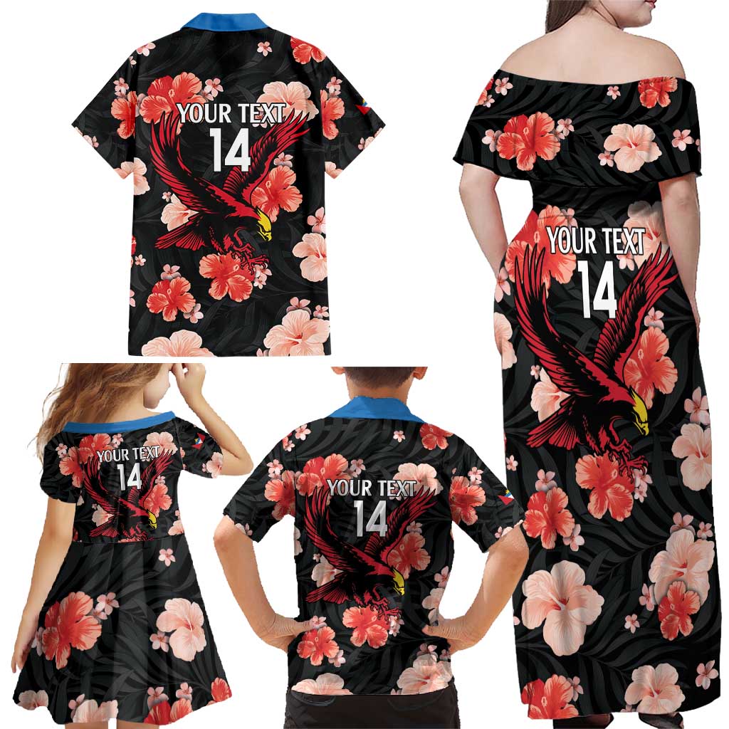 Custom Antigua and Barbuda Cricket Family Matching Off Shoulder Maxi Dress and Hawaiian Shirt 2025 Go Falcons Tropical Style - Wonder Print Shop