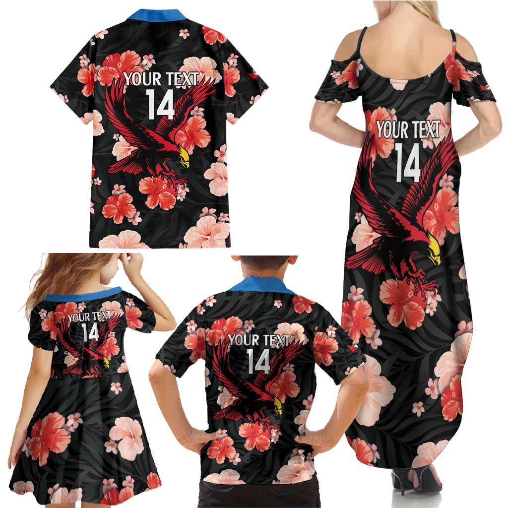 Custom Antigua and Barbuda Cricket Family Matching Summer Maxi Dress and Hawaiian Shirt 2025 Go Falcons Tropical Style - Wonder Print Shop