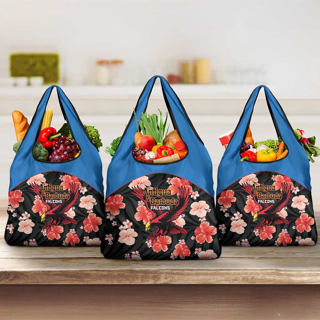 Antigua and Barbuda Cricket Grocery Bag 2025 Go Falcons Tropical Style - Wonder Print Shop