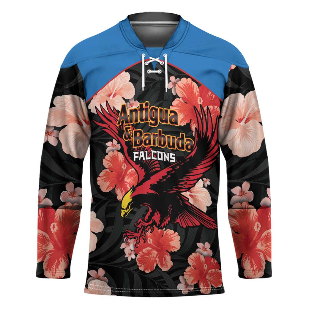 Custom Antigua and Barbuda Cricket Hockey Jersey 2025 Go Falcons Tropical Style - Wonder Print Shop